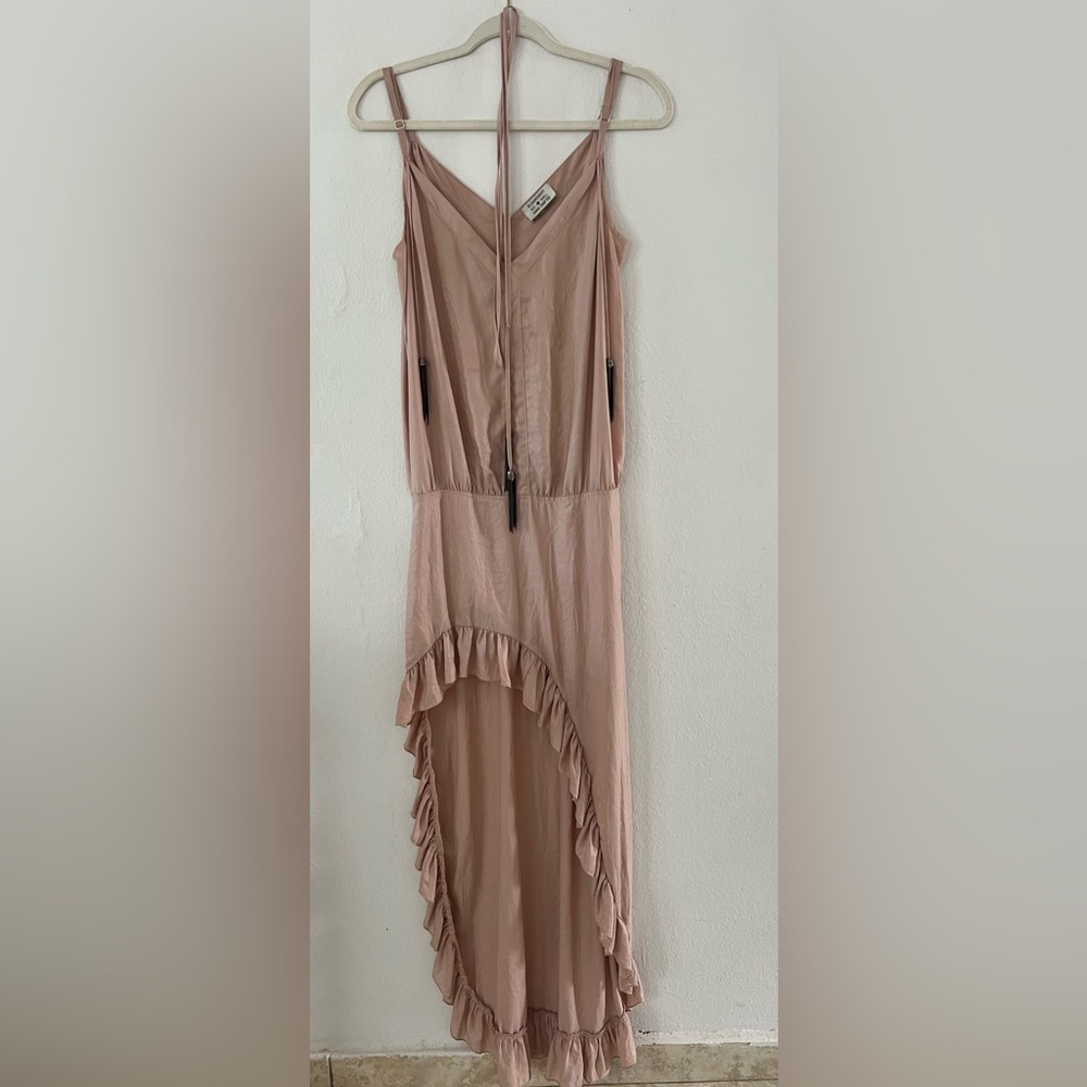 Elegant Pink High Low Dress
